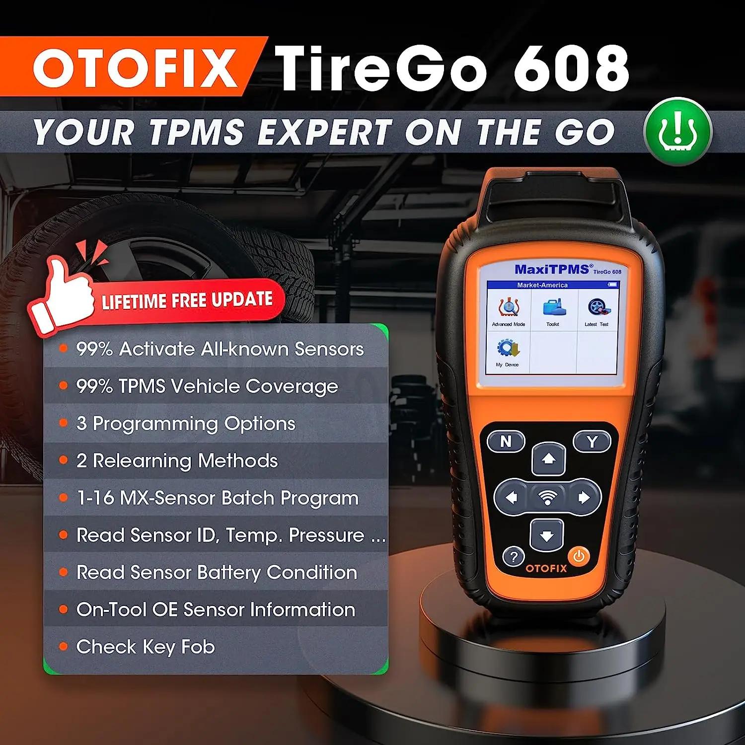 OTOFIX TireGo 808 TPMS α׷ ,   α׷ Ȱȭ, MX- 315, 433MHz Ÿ̾ з , TPMS н 